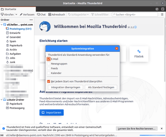 Letzte Einstellungen